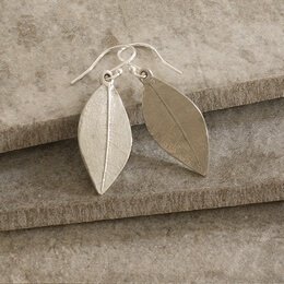 Cornish Tin Leaf Earrings
